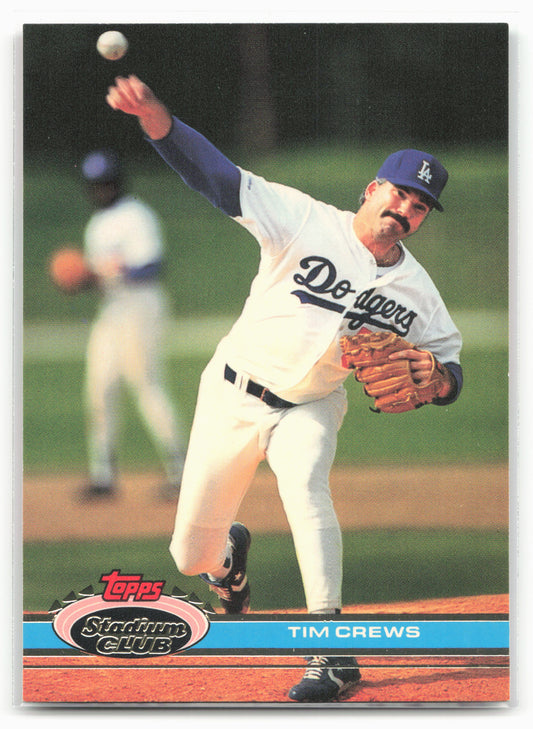 1991 Stadium Club #375a Tim Crews