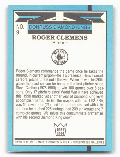1991 Donruss #9 Roger Clemens
