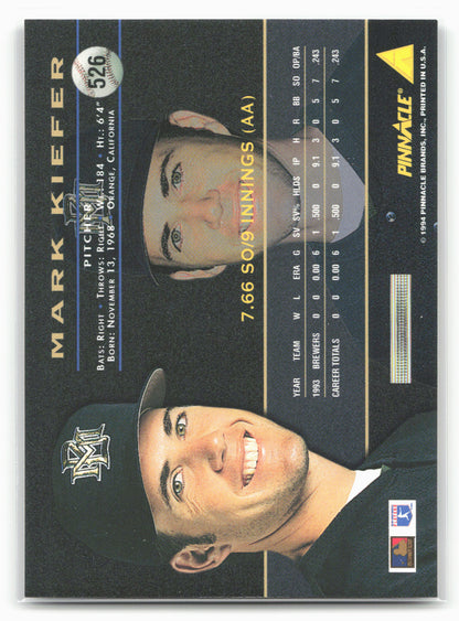 1994 Pinnacle #526 Mark Kiefer