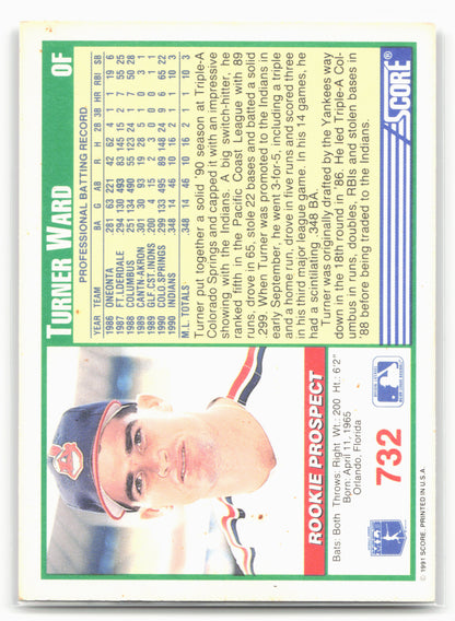 1991 Score #732 Turner Ward