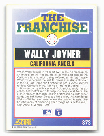 1991 Score #873 Wally Joyner