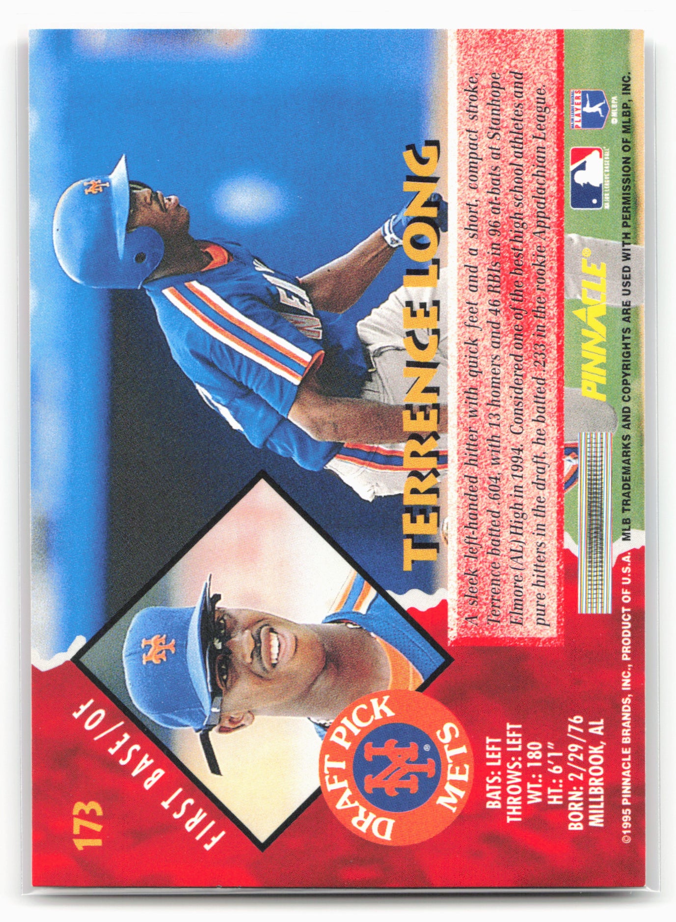 1995 Pinnacle #173 Terrence Long