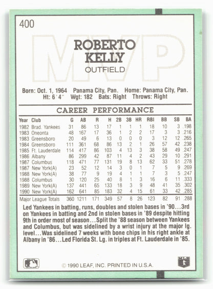 1991 Donruss #400b Roberto Kelly