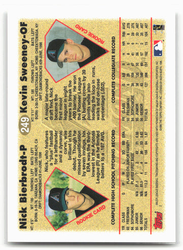 1997 Topps #249 Nick Bierbrodt / Kevin Sweeney RC