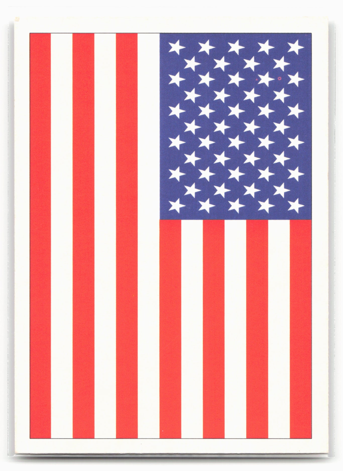 1991 Score #737a American Flag "© 1991 SCORE" on back