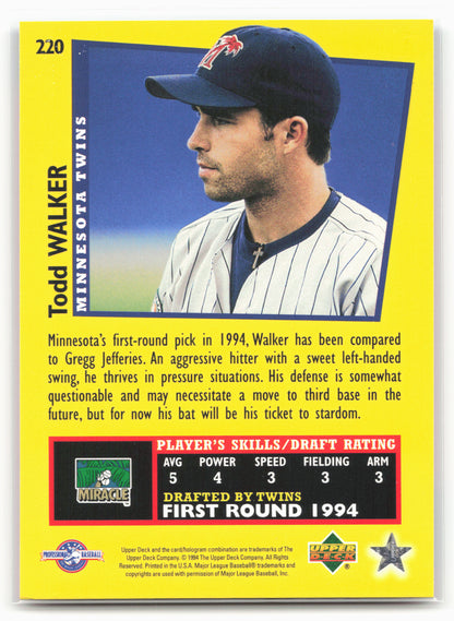 1995 Upper Deck Minor League #220 Todd Walker