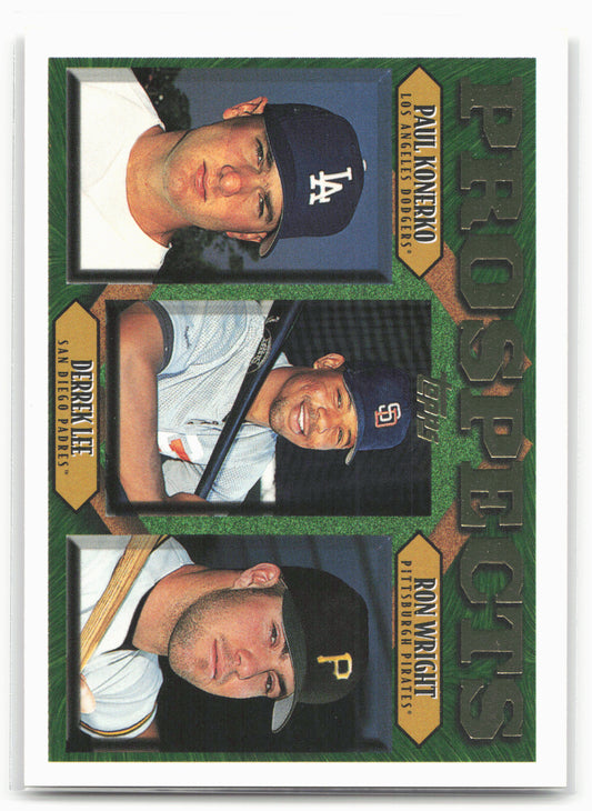 1997 Topps #489 Paul Konerko / Derrek Lee / Ron Wright PROS