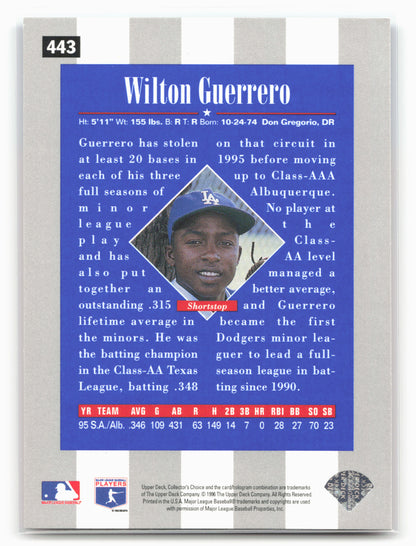 1996 Collector's Choice #443 Wilton Guerrero
