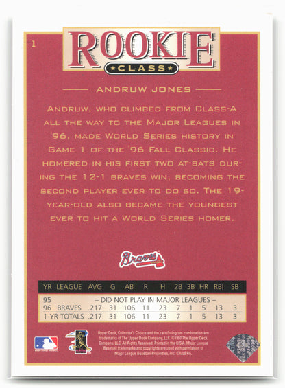 1997 Collector's Choice #1 Andruw Jones