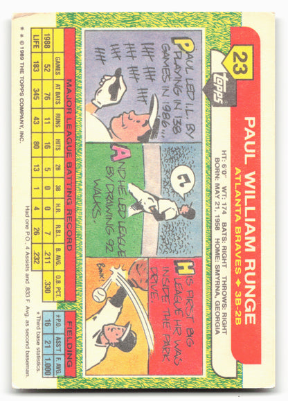 1989 Topps Big #23 Paul Runge