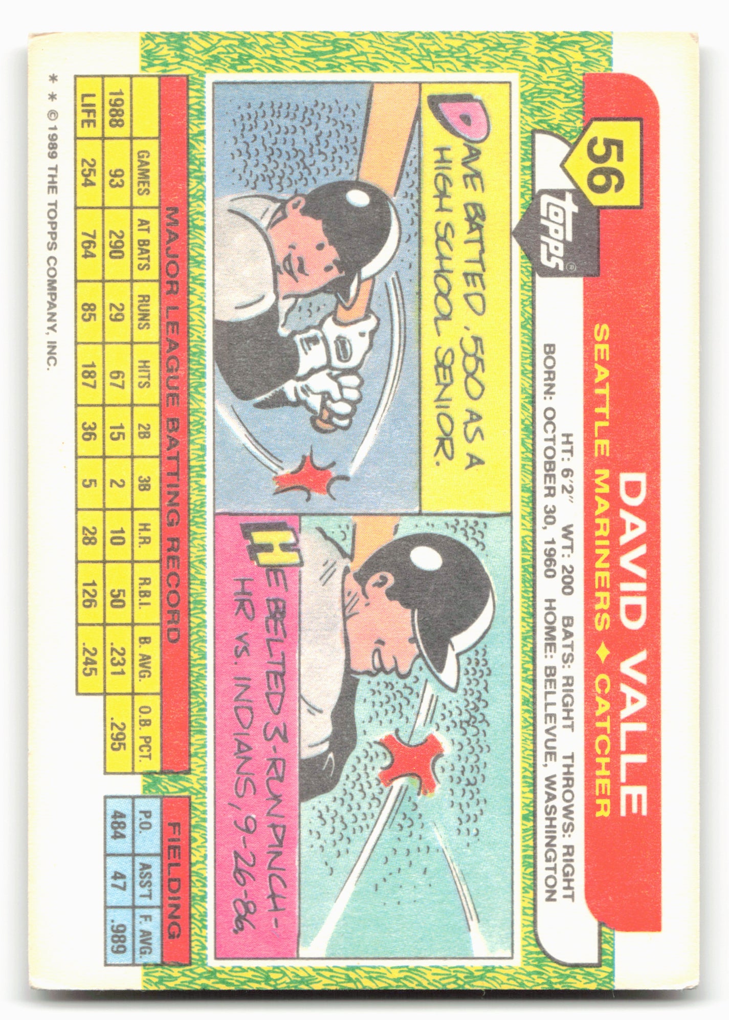 1989 Topps Big #56 Dave Valle