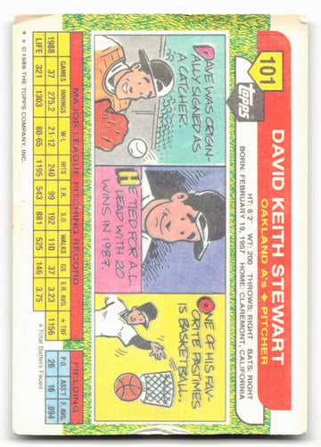 1989 Topps Big #101 Dave Stewart