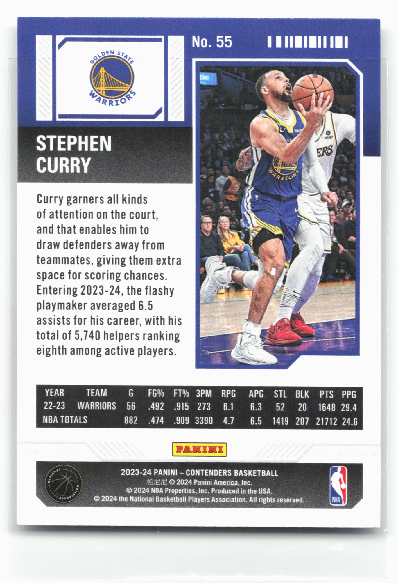 2023-24 Panini Contenders #55 Stephen Curry Game Ticket Red