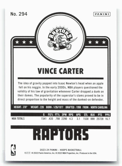 2023-24 Hoops Winter #294 Vince Carter