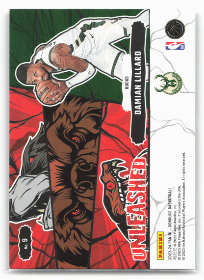 2023-24 Donruss #9 Damian Lillard Unleashed Press Proof