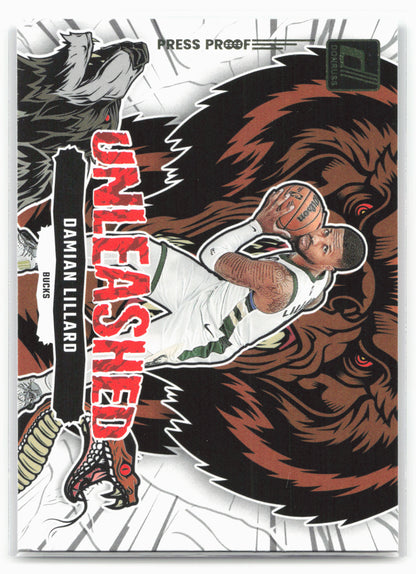 2023-24 Donruss #9 Damian Lillard Unleashed Press Proof