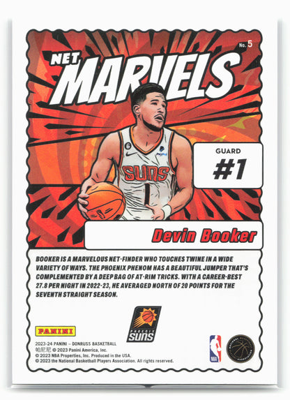 2023-24 Donruss #5 Devin Booker Net Marvels Press Proof