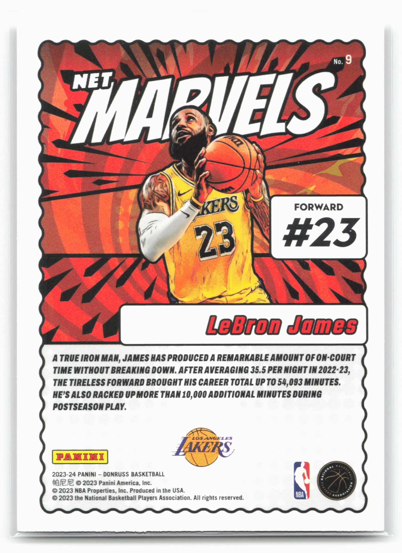 2023-24 Donruss #9 LeBron James Net Marvels
