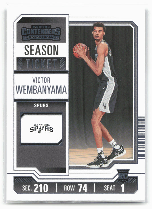 2023-24 Panini Contenders #11 Victor Wembanyama Season Ticket Retail