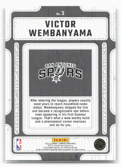 2023-24 Donruss #3 Victor Wembanyama Hardwood Masters Press Proof