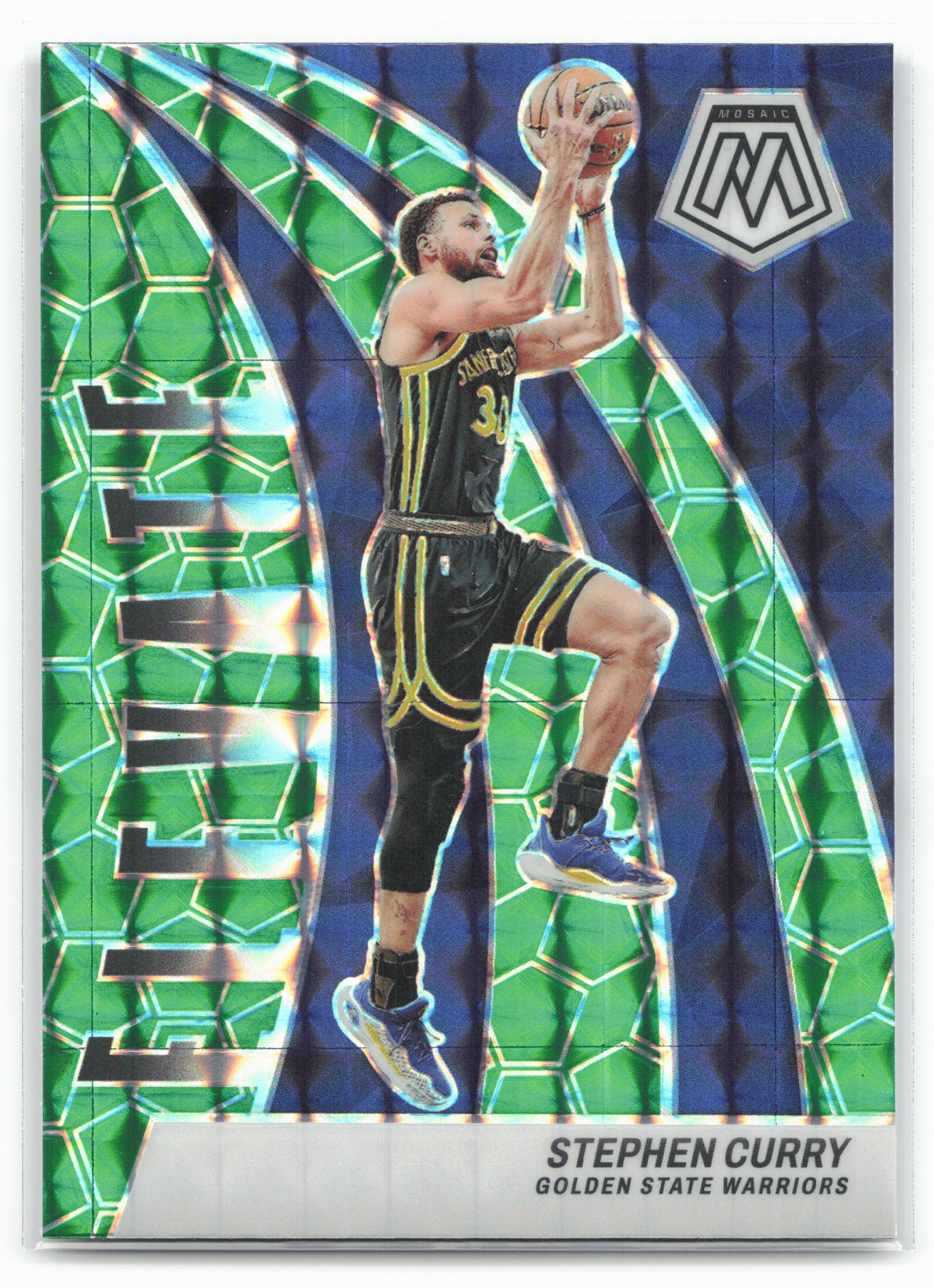2023-24 Panini Mosaic #6 Stephen Curry Elevate Mosaic Green