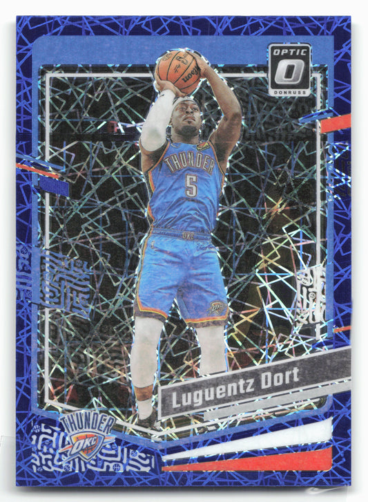 2023-24 Donruss Optic #6 Luguentz Dort Blue Velocity