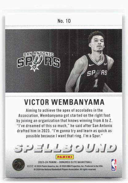 2023-24 Donruss Elite #1 Victor Wembanyama Spellbound