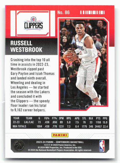 2023-24 Panini Contenders #86 Russell Westbrook