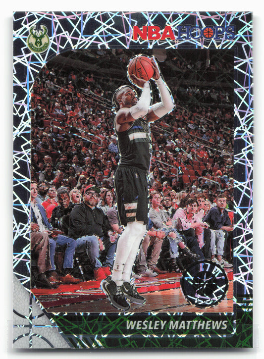 2019-20 Hoops Premium Stock #75 Wesley Matthews Prizms Silver Laser