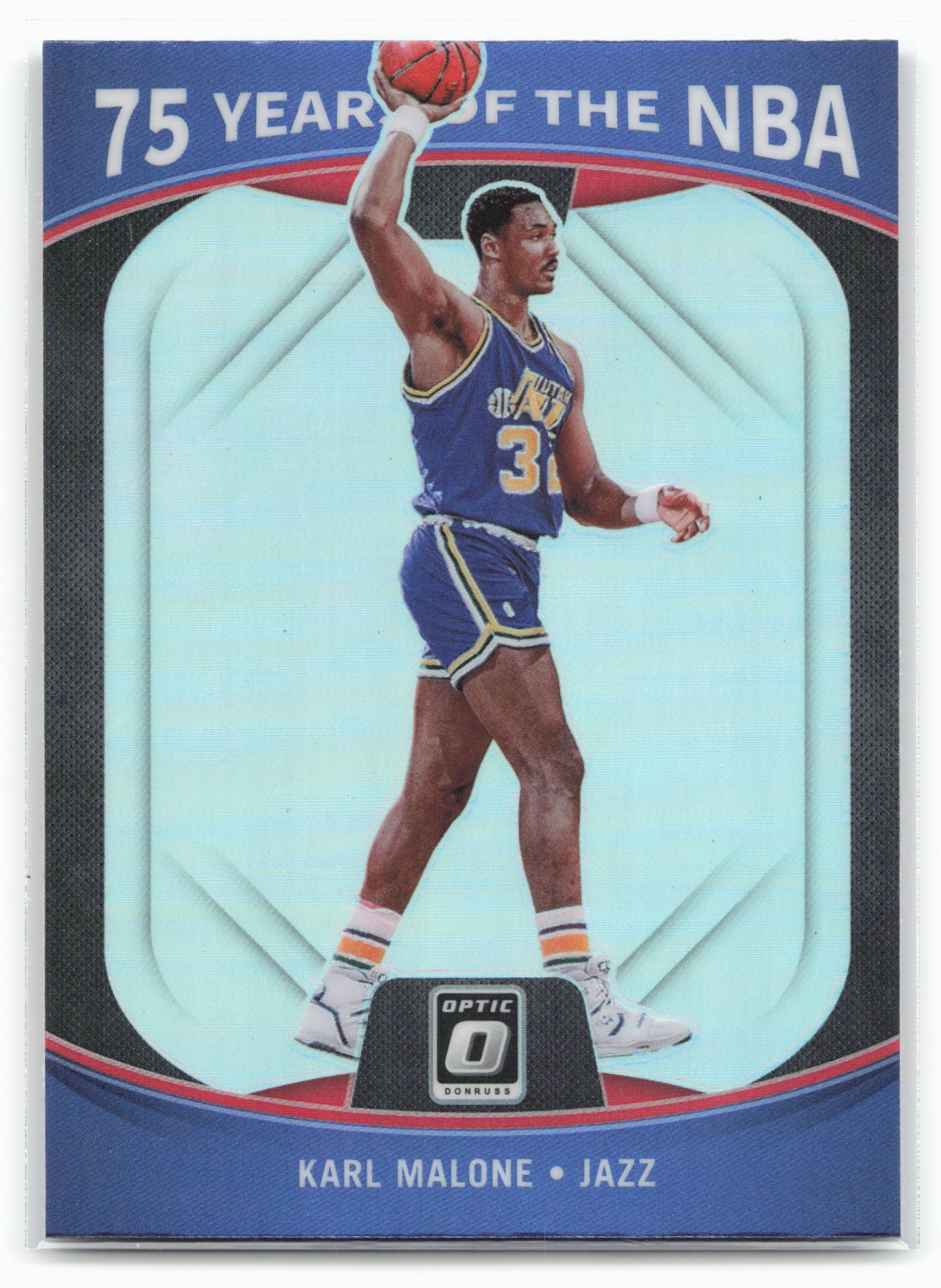 2021-22 Panini Prizm #39 Karl Malone 75 Years of the NBA (Donruss Optic)