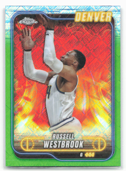 2024-25 Topps Chrome #125 Russell Westbrook Topps Green Refractor