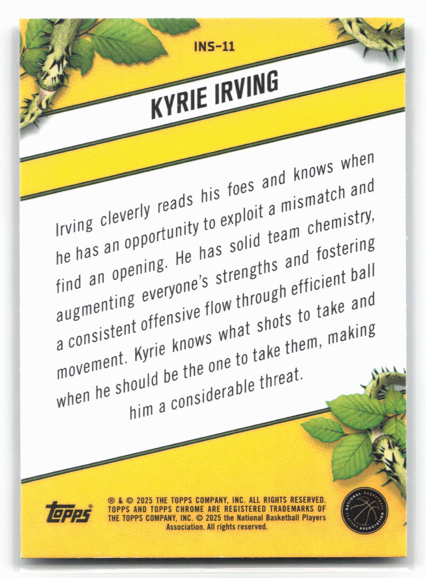 2024-25 Topps Chrome #INS-11 Kyrie Irving Instinct