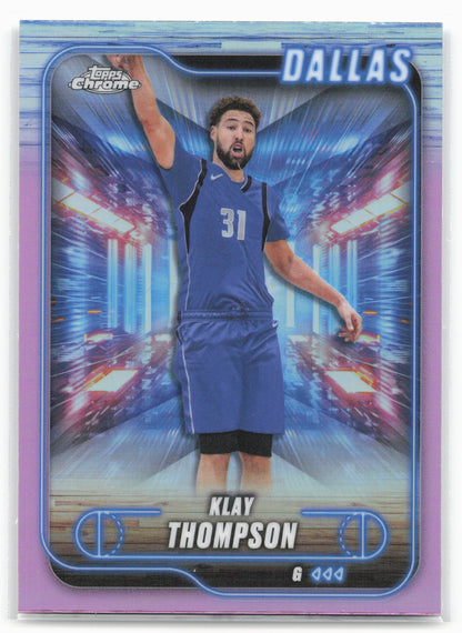 2024-25 Topps Chrome #178 Klay Thompson Pink Refractor