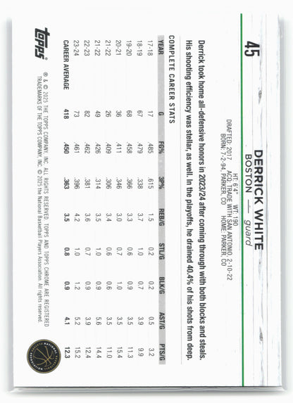 2024-25 Topps Chrome #45 Derrick White