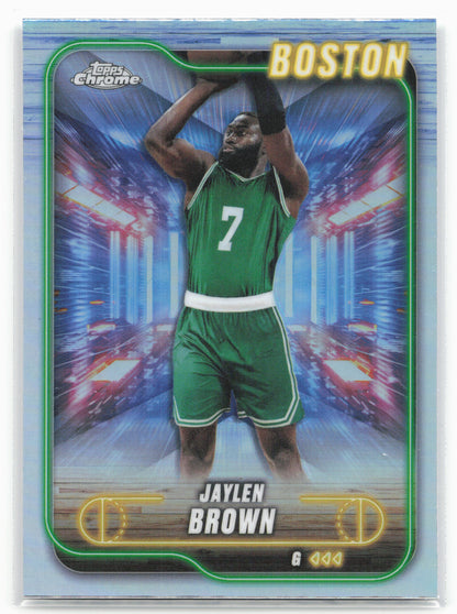 2024-25 Topps Chrome #28 Jaylen Brown Refractor