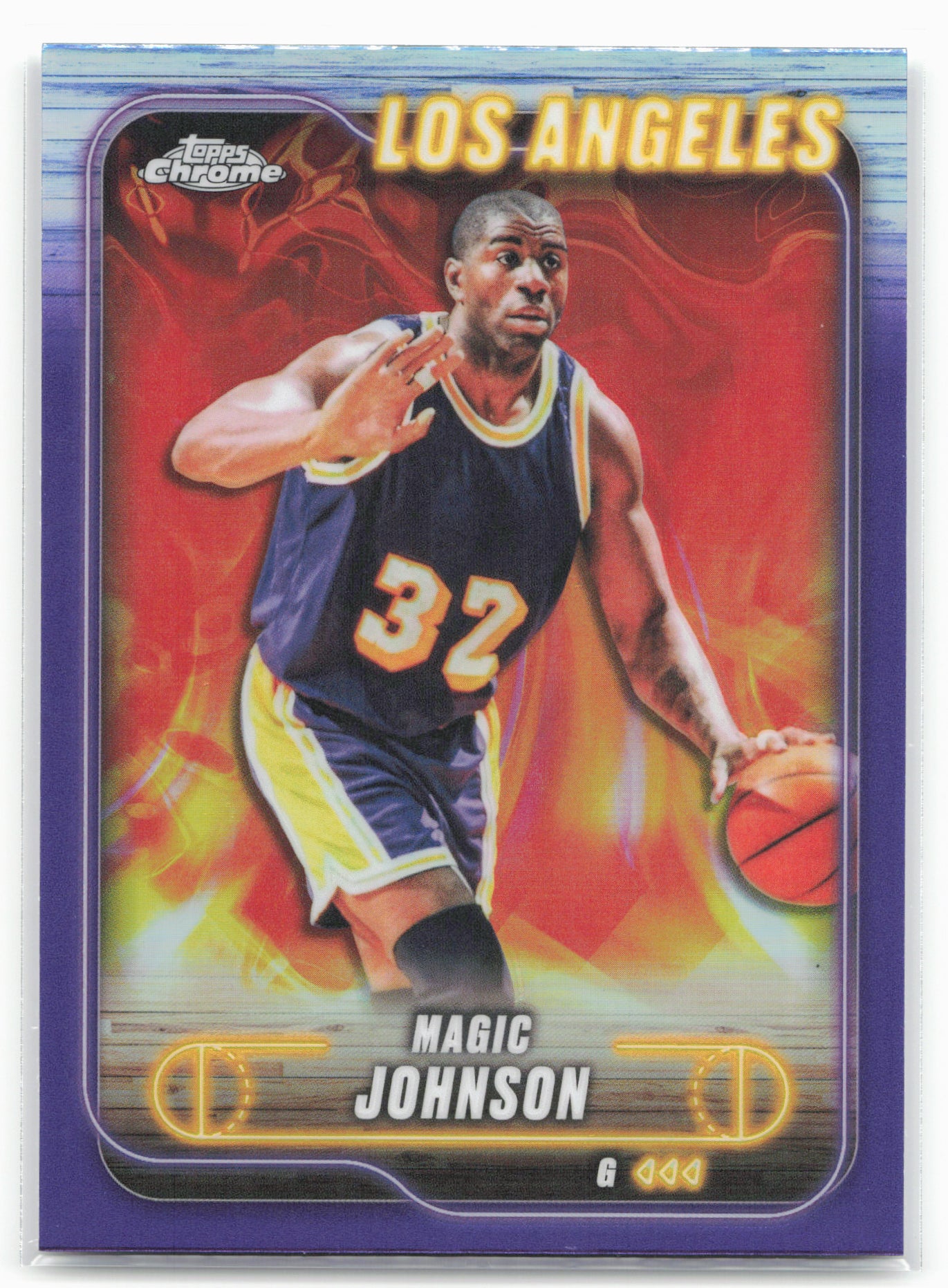 2024-25 Topps Chrome #59 Magic Johnson Purple Refractor
