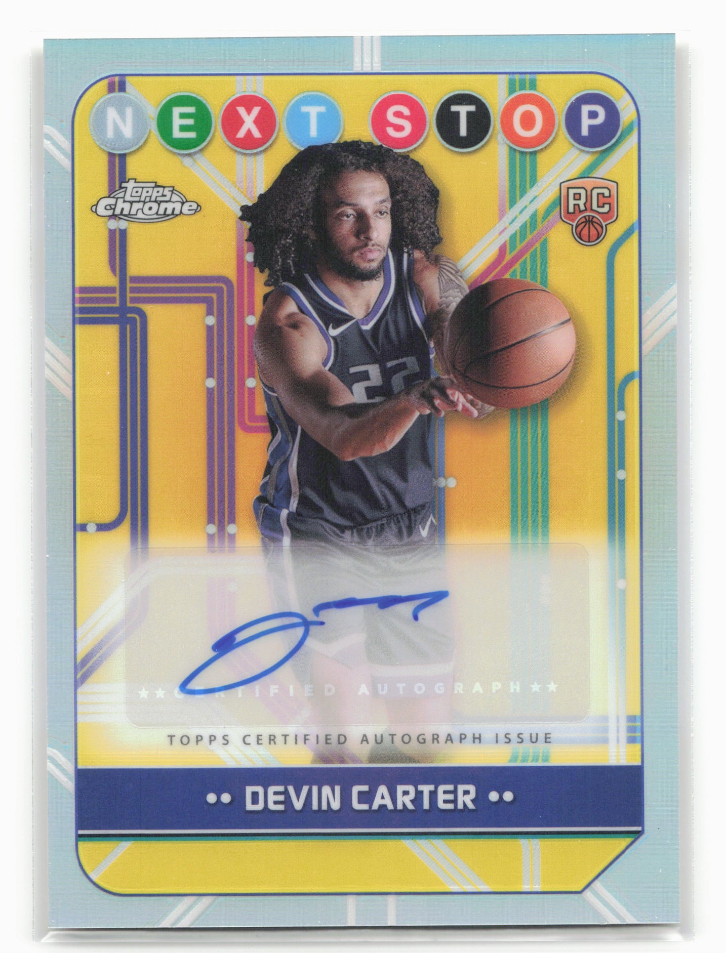 2024-25 Topps Chrome #NSS-DC Devin Carter Next Stop Signatures Refractor