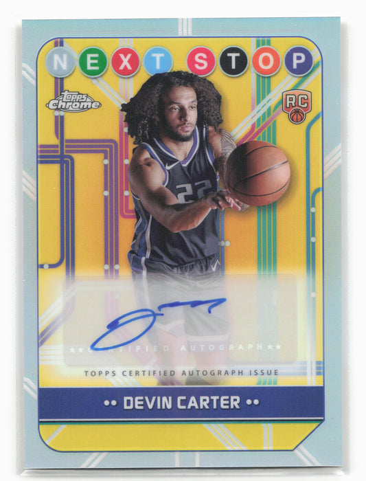 2024-25 Topps Chrome #NSS-DC Devin Carter Next Stop Signatures Refractor
