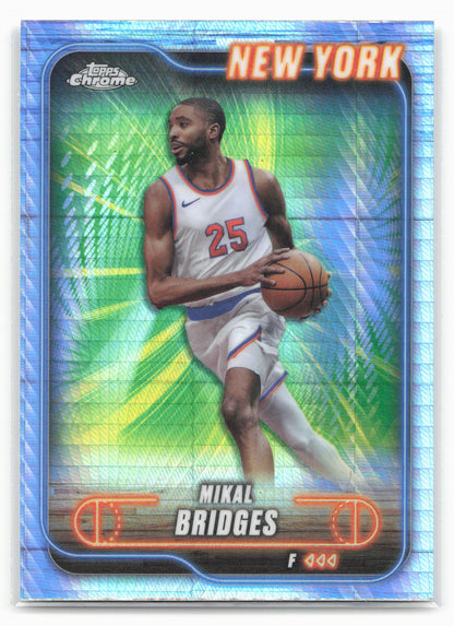 2024-25 Topps Chrome #190 Mikal Bridges Prism Refractor