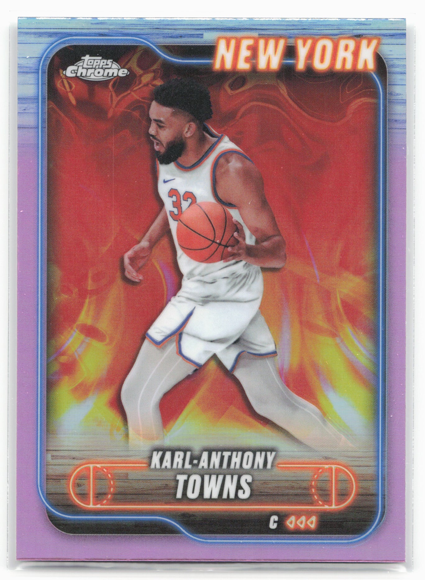 2024-25 Topps Chrome #52 Karl-Anthony Towns Pink Refractor