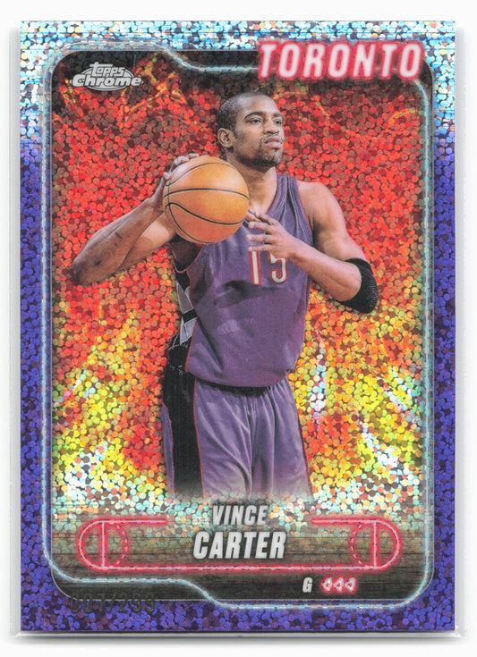 2024-25 Topps Chrome #54 Vince Carter Purple Sonar Refractor #/299