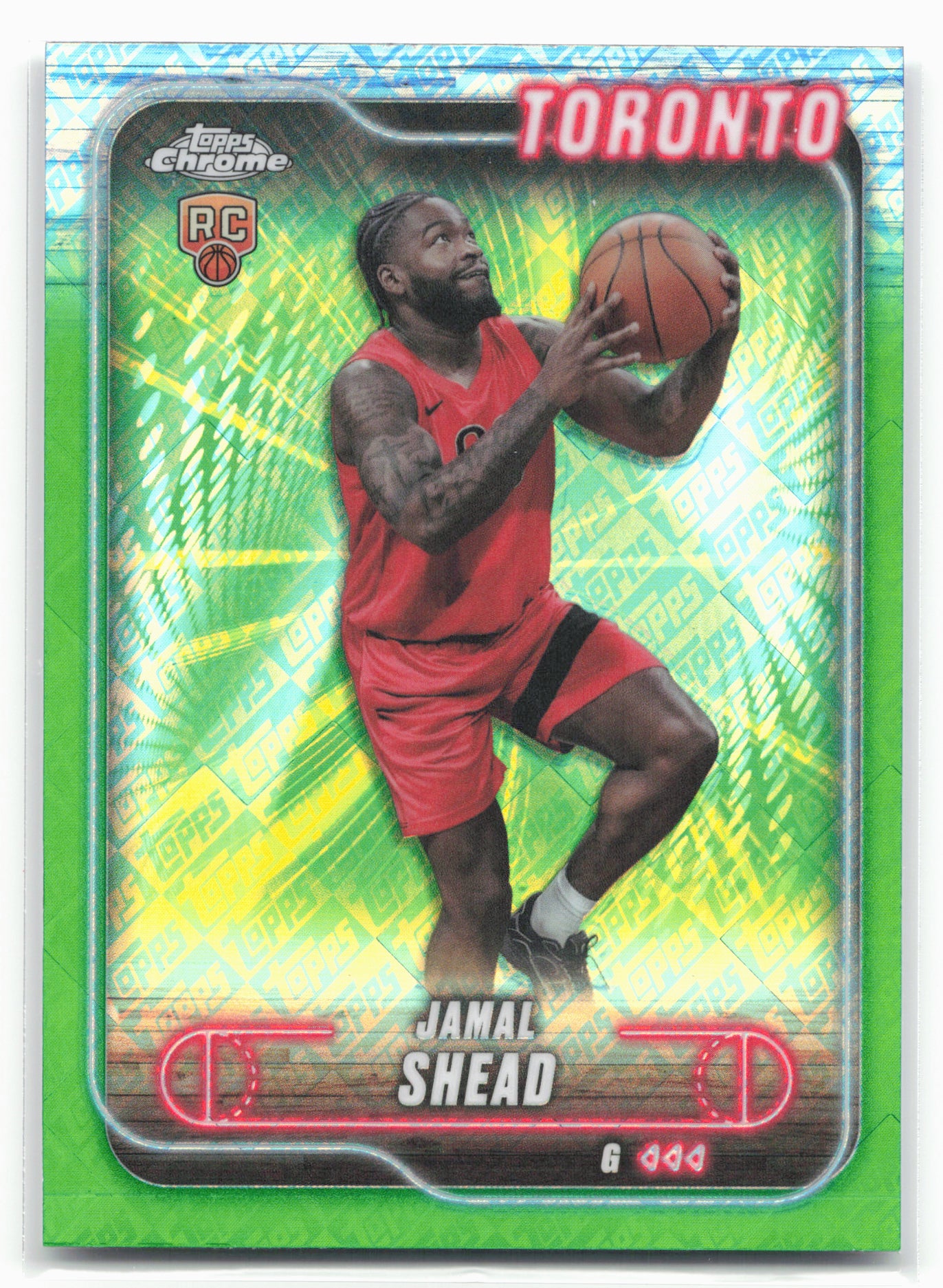 2024-25 Topps Chrome #174 Jamal Shead Topps Green Refractor