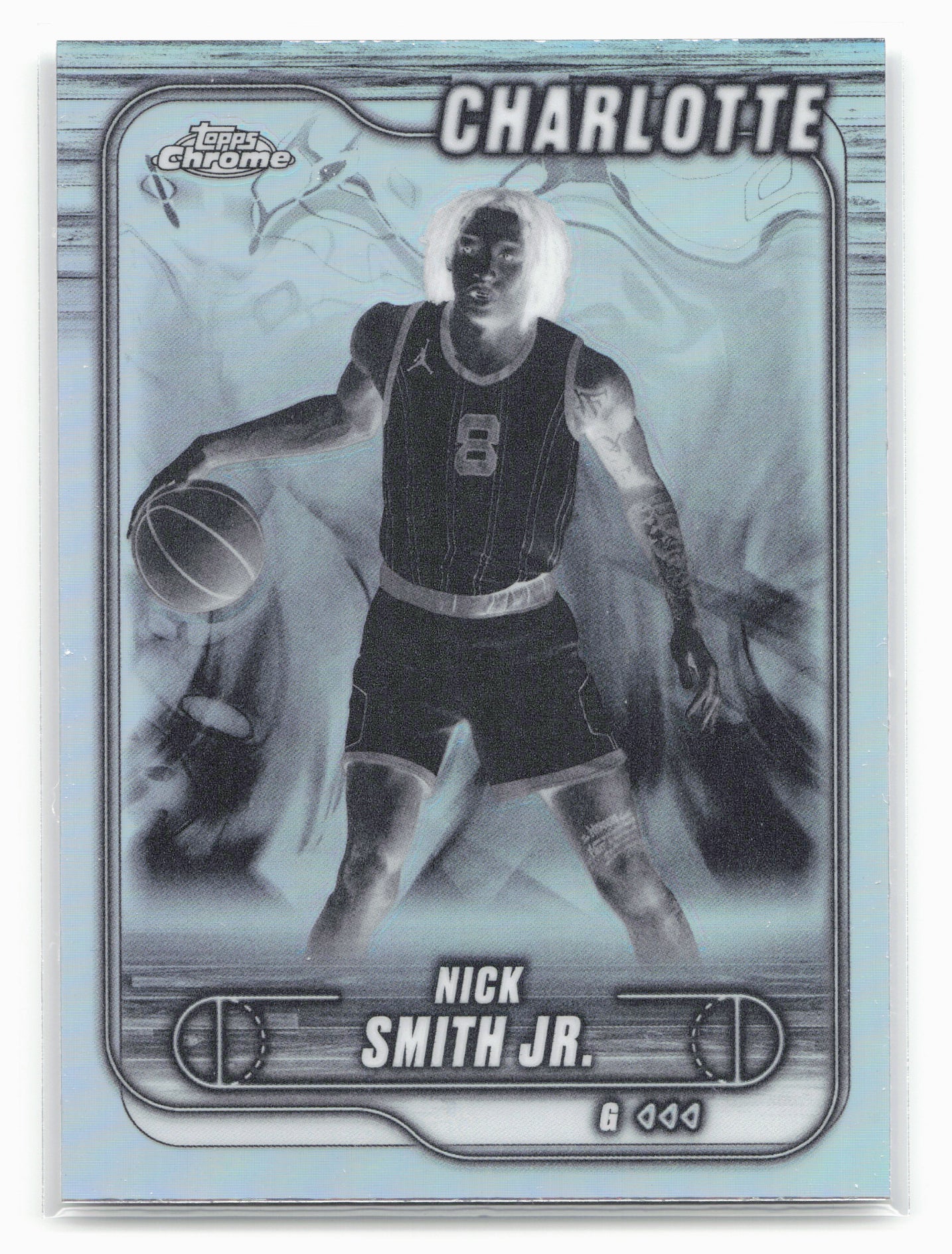 2024-25 Topps Chrome #19 Nick Smith Jr. Negative Refractor