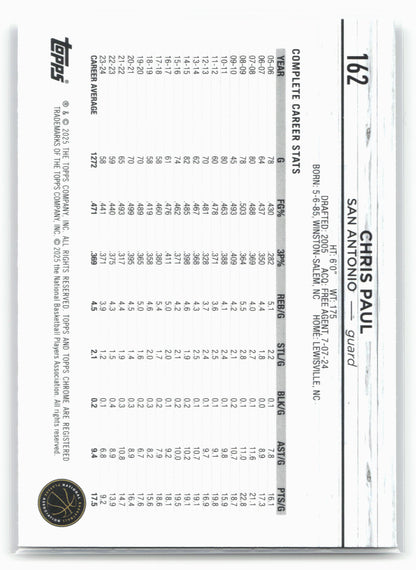 2024-25 Topps Chrome #162 Chris Paul