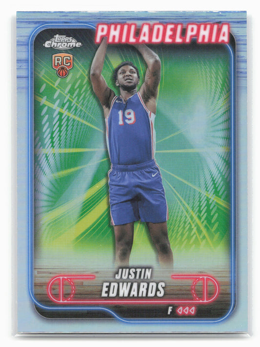 2024-25 Topps Chrome #161 Justin Edwards Refractor