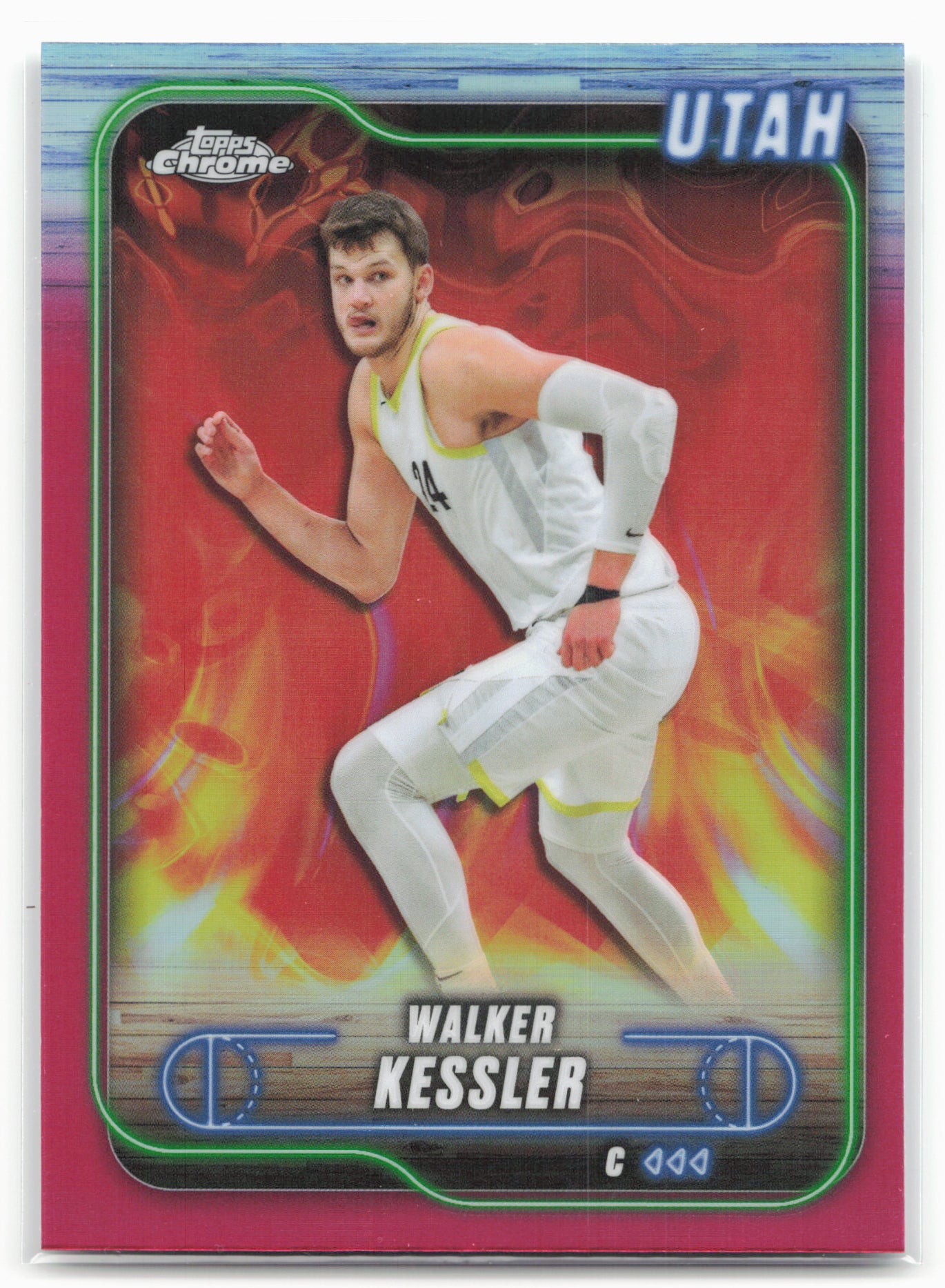 2024-25 Topps Chrome #66 Walker Kessler Pink Refractor