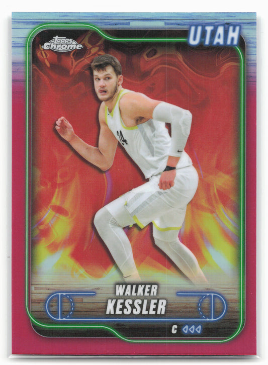 2024-25 Topps Chrome #66 Walker Kessler Pink Refractor