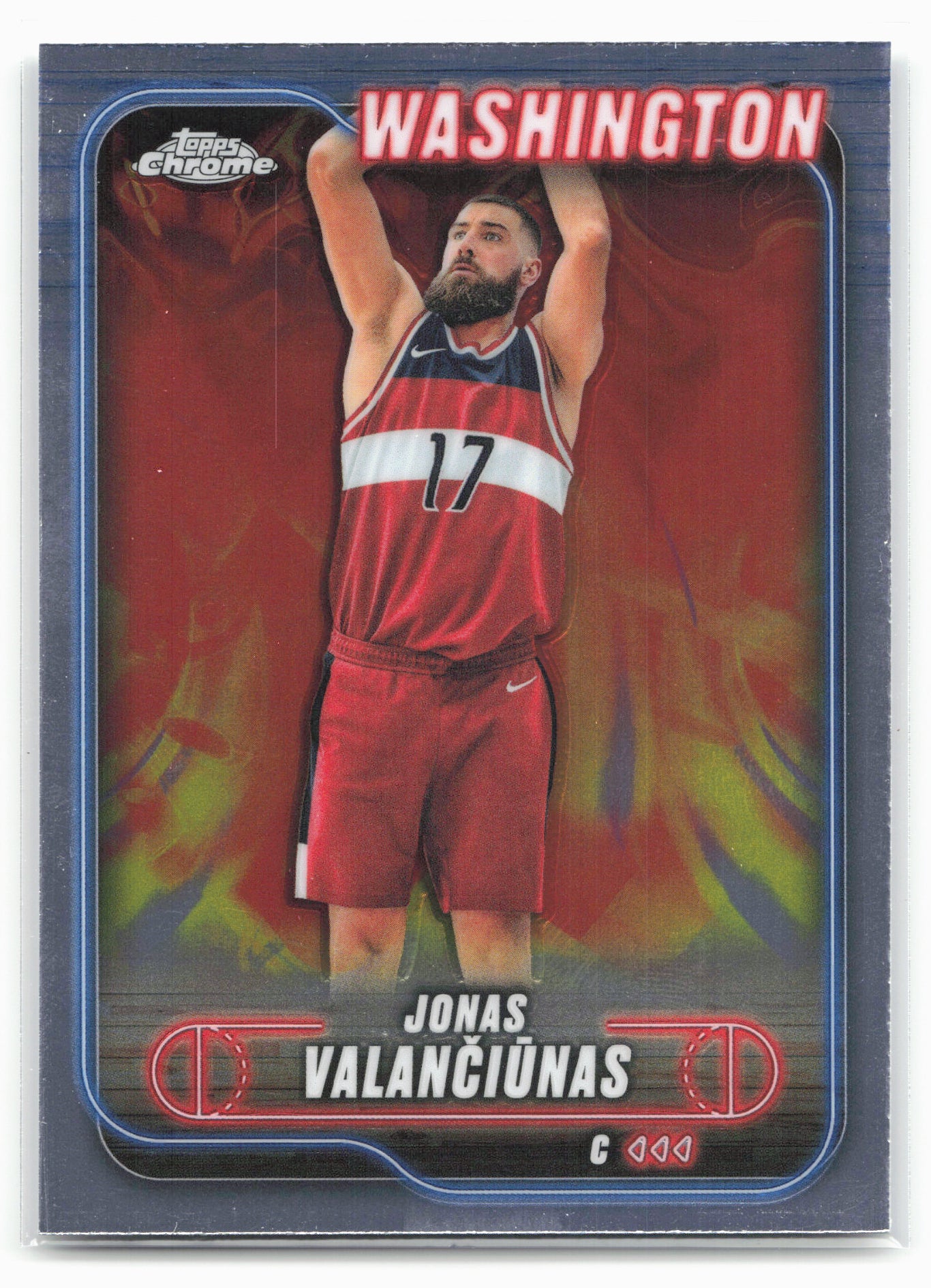 2024-25 Topps Chrome #91 Jonas Valančiūnas