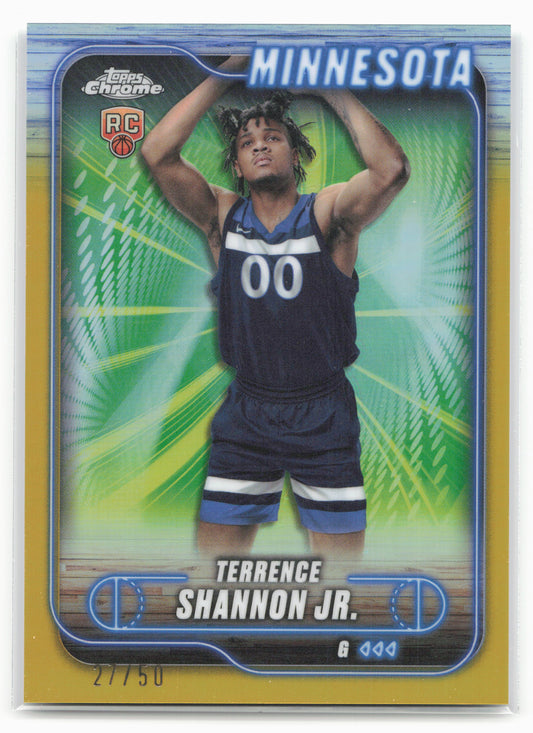 2024-25 Topps Chrome #105 Terrence Shannon Jr. Gold Refractor #/50