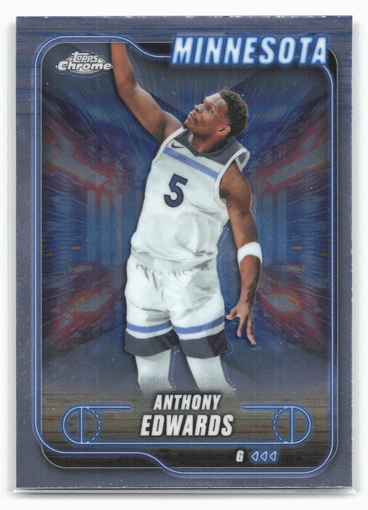2024-25 Topps Chrome #77 Anthony Edwards